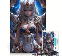 Guerrero de Pelo Blanco Rompecabezas de 1000 Piezas para Adultos Juguete Que desafía la Mente Corte preciso alineación Actividad Divertida para Toda la Familia (50x75cm)