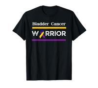 Guerrero del cáncer de vejiga amarillo azul púrpura cinta conciencia Camiseta