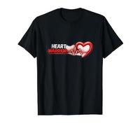 Guerrero del corazón, bastón cardíaco/sobreviviente Camiseta gráfica económica, Hombre, Negro, M