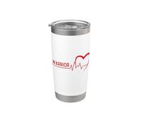 Guerrero del corazón, sobreviviente cardíaco o enfermera Vaso térmico de acero inoxidable de doble pared