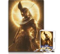 Guerrero del Dios Sol Egipcio Dorado, Rompecabezas de 1000 Piezas para Adolescentes, Juego de Desarrollo del Pensamiento lógico, Gran Regalo para Momentos significativos, tamaño 38x52cm