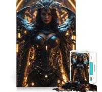 Guerrero del Futuro Rompecabezas de 1000 Piezas para Adultos Juego de Memoria Cerebral Encaje Huecos Actividad Relajante para un Descanso Mental (38x52cm)