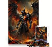 Guerrero demoníaco Alado en Paisaje ardiente Rompecabezas para Adolescentes de 1000 Piezas Práctica de lógica Tiempo de relajación Bordes limpios Regalo Ideal (38x26cm)