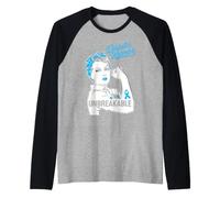 Guerrero diabético irrompible diabéticos Divertido Desgaste mamá Hija Camiseta Manga Raglan