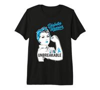 Guerrero diabético irrompible diabéticos Divertido Desgaste mamá Hija Camiseta Premium