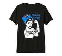 Guerrero diabético irrompible diabéticos Divertido Desgaste mamá Hija Camiseta Premium
