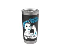 Guerrero diabético irrompible diabéticos divertido desgaste mamá hija Vaso térmico de acero inoxidable de doble pared