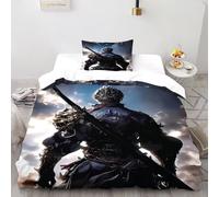 Guerrero divino Funda De Edredón 2 Piezas 3D Impresa Gothic Themes con Cremallera Y Funda De Almohada Single（135x200cm） Microfibra Juego De Cama para para Niñosy Hombres