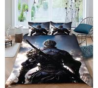 Guerrero divino Funda De Edredón 3 Piezas con Impresión En 3D Gothic Themes con 2 Fundas De Almohada King（220x240cm） Microfibra Ropa De Cama para Adultos Y Niñas