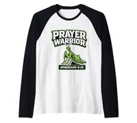 Guerrero Espiritual Dios Oración Guerrero Mantis Rezando Camiseta Manga Raglan