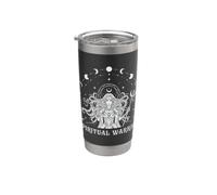 Guerrero Espiritual Figura Mística Empoderamiento Celestial Vaso térmico de acero inoxidable de doble pared