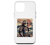 Guerrero Gato Samurai en Medio del Período Edo de Flores de Cerezo Carcasa para iPhone 12 Mini