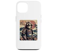 Guerrero Gato Samurai en Medio del Período Edo de Flores de Cerezo Carcasa para iPhone 13