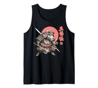Guerrero jabalí Puesta de Sol japonés Ukiyo-e Gráfico artístico Camiseta sin Mangas