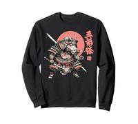 Guerrero jabalí Puesta de Sol japonés Ukiyo-e Gráfico artístico Sudadera
