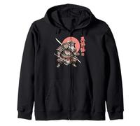 Guerrero jabalí Puesta de Sol japonés Ukiyo-e Gráfico artístico Sudadera con Capucha