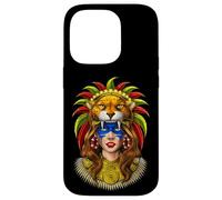 Guerrero Jaguar Azteca civilización Azteca Guerrero Maya Carcasa para iPhone 14 Pro