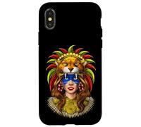 Guerrero Jaguar Azteca civilización Azteca Guerrero Maya Carcasa para iPhone X/XS