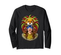 Guerrero Jaguar Azteca civilización Azteca Guerrero Maya Manga Larga
