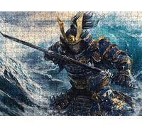 Guerrero Japón Puzzle 6000 Piezas Adultos, Rompecabezas con Letras en la Parte Posterior - Piezas Que Encajan Perfectamente, Reto de Concentración, Regalo para Mujer y Decor, 179.5 x 105.5 cm w0-868