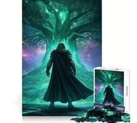 Guerrero Misterioso Ante un árbol resplandeciente para Adultos Rompecabezas de 1000 Piezas Juguete para la Mente Alivio de la ansiedad Bordes precisos Regalo Original (38x26cm)
