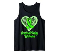 Guerrero parálisis Cerebral Viste Cinta Verde CP Conciencia Camiseta sin Mangas