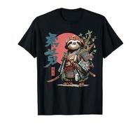 Guerrero Perezoso gráfico Puesta de Sol japonés Ukiyo-e Arte Camiseta