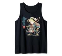 Guerrero Rana Puesta de Sol Japonesa Ukiyo-e Gráfico artístico Camiseta sin Mangas