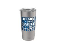 Guerrero Rosario listo para la batalla de Lepanto USA Catholic Vaso térmico de acero inoxidable de doble pared