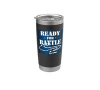 Guerrero Rosario listo para la batalla de Lepanto USA Catholic Vaso térmico de acero inoxidable de doble pared