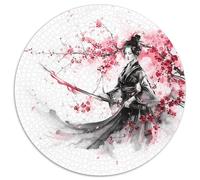 Guerrero samurái Rompecabezas para Adultos |Estilo de Pintura con Tinta Japonesa| 1000pcs (67.5x67.5cm) Juegos EduGatoivos De Decoración del Hogar