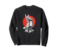 Guerrero Sol Rojo Samurai Esqueleto Sudadera