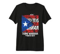 Guerrero Taino Bandera Puerto Rico Orgullo Boricua Boriken Camiseta Premium