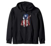 Guerrero Taino Bandera Puerto Rico Orgullo Boricua Boriken Sudadera con Capucha