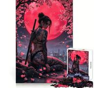 Guerrero Tatuado bajo la Luna de Sangre, Rompecabezas de 1000 Piezas para Adolescentes, Juguete de lógica Fuerte, Mente Relajada, Borde Claro, Sorpresa de cumpleaños 38x26cm