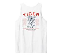 Guerrero Tigre Japonés Instinto Disciplina Poder Kanji Arte Camiseta sin Mangas