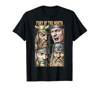 Guerrero Vikingo Furia De Los Guerreros del Norte Valhalla Camiseta gráfica económica