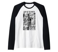 Guerrero Vikingo Furia De Los Guerreros del Norte Valhalla Camiseta Manga Raglan