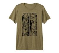 Guerrero Vikingo Furia De Los Guerreros del Norte Valhalla Camiseta Premium