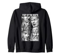 Guerrero Vikingo Furia De Los Guerreros del Norte Valhalla Sudadera con Capucha