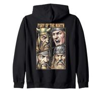Guerrero Vikingo Furia De Los Guerreros del Norte Valhalla Sudadera con Capucha