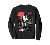 Guerrero Zen Mushin con Katana Cherry Blossom Sun Sudadera