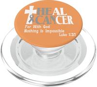 Guerreros del cáncer de Cerebro, Cinta Gris, Puede Curar el cáncer PopSockets PopGrip para MagSafe