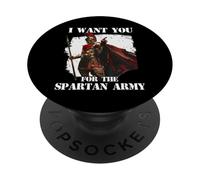Guerreros legendarios de Esparta, el Rey Leónidas I de PopSockets PopGrip Adhesivo