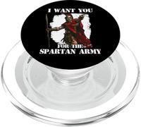 Guerreros legendarios del Rey Esparta Leonidas I Espartano PopSockets PopGrip para MagSafe