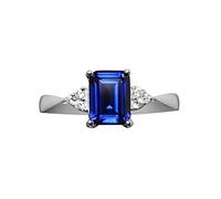 Gürtel - Anillo de plata de ley 925 para mujer, diseño de Zwei, anillo de Ehering de 3 Farben Haar (azul, 11), 11, Metal, Sin piedras preciosas