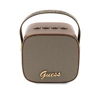 CG MOBILE Guess - Altavoz inalámbrico con asa, Logotipo de Cuero sintético 4G, versión Bluetooth 5.3, 4 Horas de reproducción, Sonido de Calidad de Estudio (marrón)