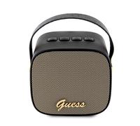 Guess 5.3 Altavoz Bluetooth compacto de 5W con correa de piel y diseño 4G, Negro