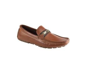 Guess Aarav, Mocasín Estilo de conducción Hombre, Cognac 210, 41.5 EU