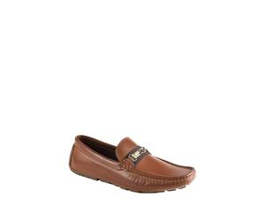 Guess Aarav, Mocasín Estilo de conducción Hombre, Cognac 210, 46 EU